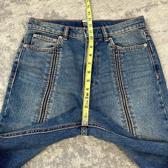 BDG Full Zip Leg Slim Straight Tapered Jeans High Rise Rigid Denim Sz 27 - Picture 11 of 15